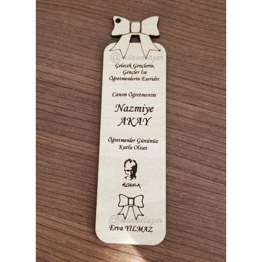 Ahşap Fiyonklu Dikey Kitap Ayracı