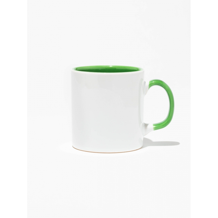 İçi ve Kulpu Yeşil Kupa Bardak