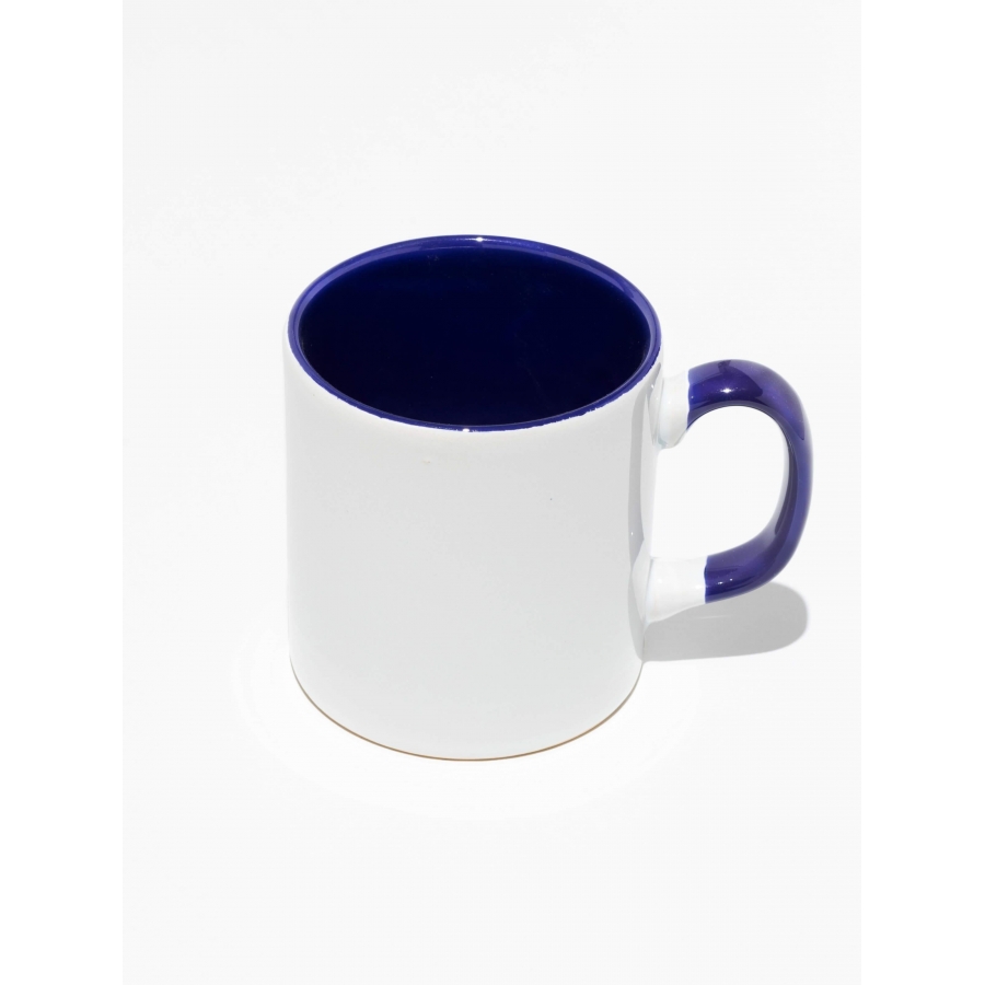 İçi ve Kulpu Lacivert Kupa Bardak